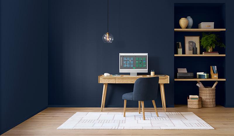 office with eero 7 device on desk